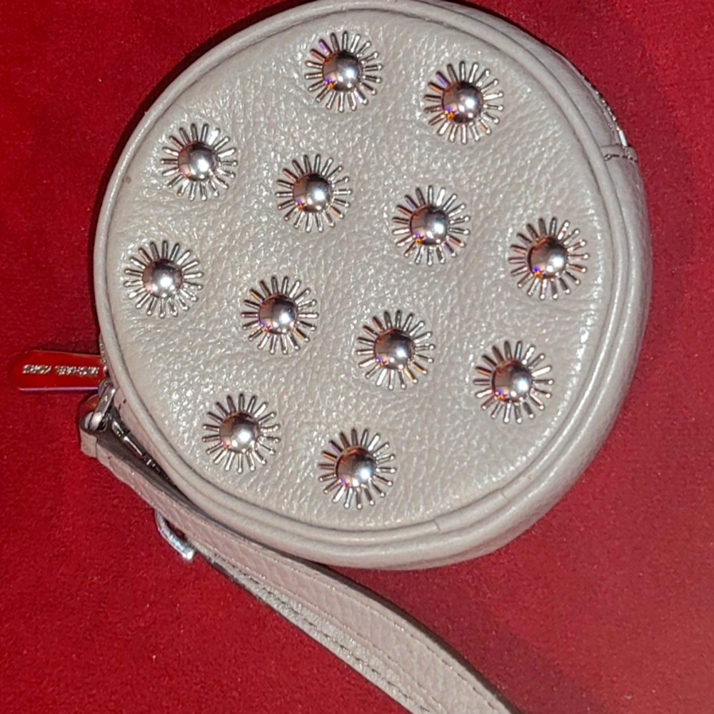 Michael Kors Jet Set studded round coin purse